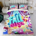 thumbnail image 4 of Fall Guys Conjunto de sábanas temático, trío de piezas, cómodo y amigable con la piel, diseño único, regalo de decoración para el hogar para familiares, amigos y fans, 90 cm * 190 cm, 4 of 6