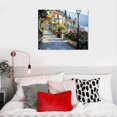thumbnail image 5 of ERAPDAUR  Bellagio Promenade Canvas Wall Art Print, Northern Italy Home Decor Artwork Featuring a Waterfront Scene on Lake Como 20x16in, 5 of 6