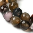 thumbnail image 4 of Dyed & Heated Natural Fire Crackle Agate Beads Strands Faceted Round Camel 8mm Hole: 1.2mm about 49pcs/strand 14.84''(37.7cm) Fire Crackle Agate, 4 of 5