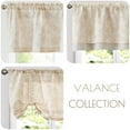 thumbnail image 4 of Curtainking Double Layer Kitchen Valance 50x18 inch Farmhouse Floral Window Valance for Kitchen Rod Pocket 1 Panel Taupe on Beige, 4 of 6