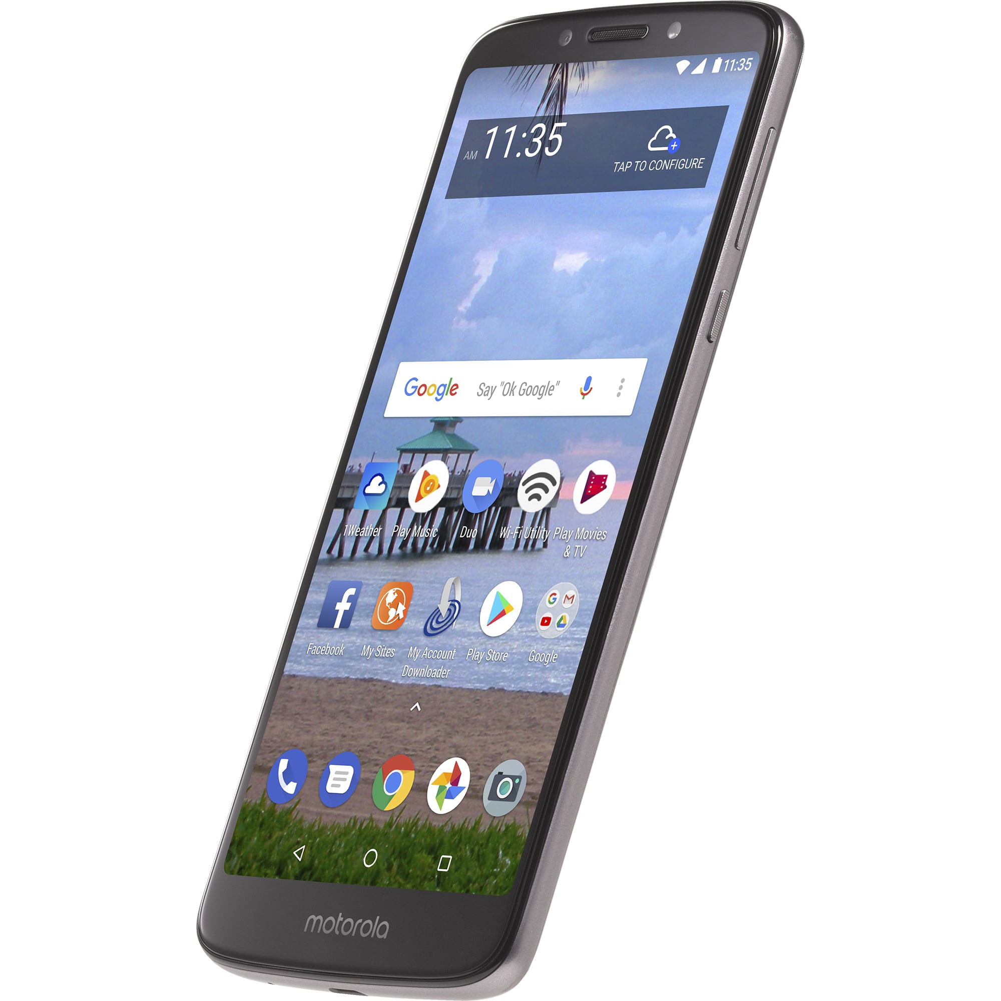 Straight Talk Motorola e5, 16GB, Black - Prepaid Smartphone