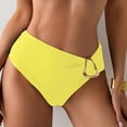 thumbnail image 5 of UTSJKR Women's Solid Cami Strap Bikini Set, Wire Free Triangle Split Bathing Suit, Sexy Slim Fit Holiday Beach Swimwear Yellow M, 5 of 5