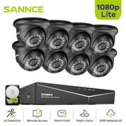 SANNCE 8CH 1080P HD CCTV System 8pcs 2MP Outdoor IR Security Camera 8 Channels video Surveillance DVR kits with 1T Hard Drive