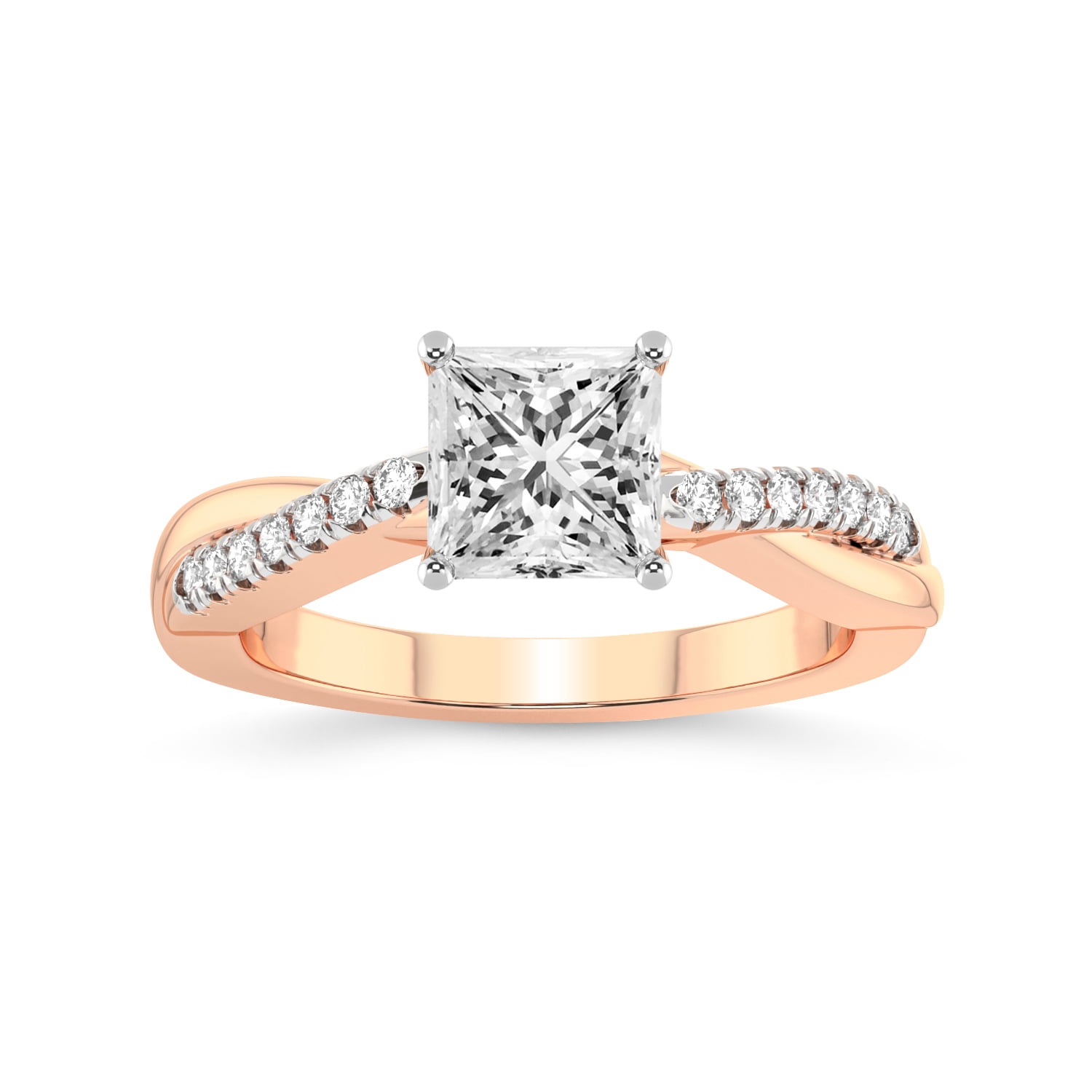 2 Carat IGI Certified Princess Shape Lab Grown Diamond Engagement Ring ...