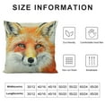 thumbnail image 5 of BCIIG  Fox Pillows Decorative Throw Pillow Cover Cute Animal Watercolor Red Fox Pillow Case 18x18 Inch Cotton Linen Canvas Cushion Cover Happy Father's Day Sofa Bed Red Orange White, 5 of 5