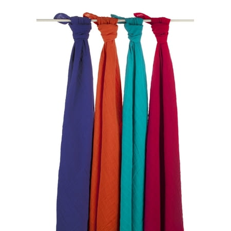 aden + anais Classic Muslin Swaddle Blanket 4 Pack, B-Jeweled