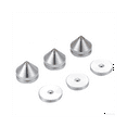 8 Set Speaker Stand Feet Foot Pad Spikes Cone Floor Nail Silver