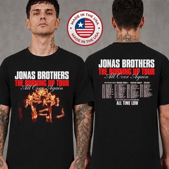 Jonas Brothers Burning Up 2026 North America Tour T-Shirt