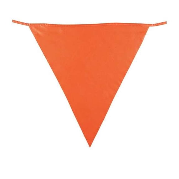 Brady Pennants,Fluorescent Orange,113-1/2 ft. 58389