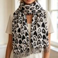 thumbnail image 2 of FAHXNVB Winter Scarf for Women Casual Long Print Tassel Shawl Wrap Soft Lightweight Thick Warm Fringed Scarves, 2 of 7