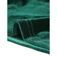 thumbnail image 6 of MODA NOVA Junior's Velvet Long Sleeve Off Shoulder Solid Crop Top Dark Green XL, 6 of 6