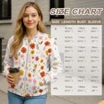 thumbnail image 7 of DISNIMO Flower Printed Jackets for Women Zip Up Sweatshirts V Neck Outwear Long Sleeve Jackets for Fall Winter, S, 7 of 7