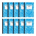 thumbnail image 2 of Composition Notebook, Wide Ruled Composition Book, Marble Composition Notebooks for Note Taking, 30 Sheets/60 Pages, Hard Cover, Sewn Binding, Classroom Must Haves, Office Supplies, 10PCS, Blue, 2 of 9