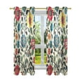 thumbnail image 7 of Yayeee Window Curtains Light Filtering 63"x42" Grommet Panel Pair Home Living Room Decor, Vibrant Floral, 7 of 7