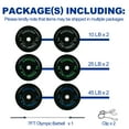 thumbnail image 5 of BalanceFrom Olympic Bumper Plate Weight Plate with Steel Hub, Black, 160 lbs Set with 7FT Olympic Barbell and Clips, Multiple Packages, 5 of 14