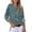 Blue, variant on Women Button Down Snake Print 3 4 Tab Sleeve Tunic Blouse Tops Shirts