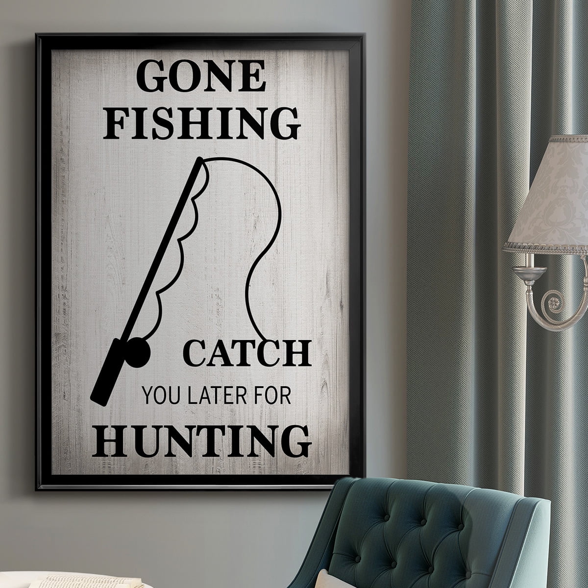 Gone Fishing Premium Classic Framed Print - Ready to Hang