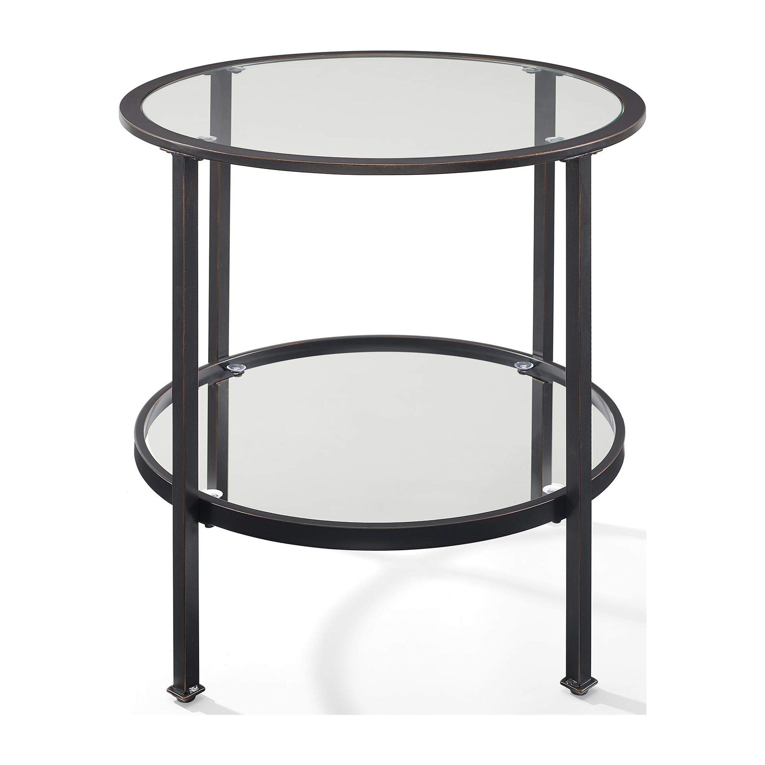 Crosley Furniture Aimee 24"Round Metal Accent End Table in Oil Rubbed Bronze - image 2 of 8