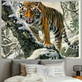thumbnail image 2 of PRATYUS  Chinese Art Painting Chinese Brush Landscape Ink Flower and Bird Painting Asian Tapestry Silk Scroll Painting Decor Wall Hanging Painting (Tiger) 40x60inch, 2 of 6