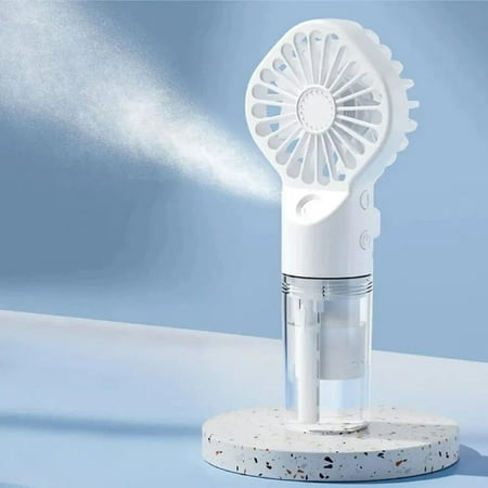 

PKJHGA Hand Held Fan with Sprayer 4 Gear Portable Fan with Water Tank & Mist Energy Saving Low Noise Outdoor Fan 2000Mah Large Capacity Battery Mini Face Steamer Foldin