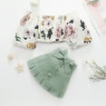 thumbnail image 4 of Lovebay Kids Girls Summer Outfits Floral Off Shoulder Tops+Ruffles A-Line Belt Skirts 1-6T, 4 of 12