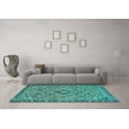thumbnail image 3 of Ahgly Company Indoor Square Abstract Light Blue Modern Area Rugs, 6' Square, 3 of 4