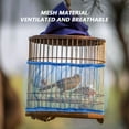 thumbnail image 3 of Universal Bird Cage Seed Catcher,Seed Catcher Guard Net Cover,Parrot Nylon Mesh Net Cover,Soft Airy Cage Net Stretchy Skirt for Round Square Cages(Blue L), 3 of 7