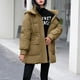 thumbnail image 5 of Parkas de manga larga para mujer, abrigo cálido con bolsillo, chaqueta larga de invierno, parkas de plumón para mujer, 5 of 7