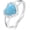 Larimar, variant on Natural Turquoise Rings for Women 925 Sterling Silver Heart Shape Genuine Gemstone Ring Western Jewelry Gifts for Wife Mom Size 4 to 11