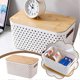 thumbnail image 2 of Imitation Rattan Storage Box Plastic Basket Handwoven Display Boxes, 2 of 5