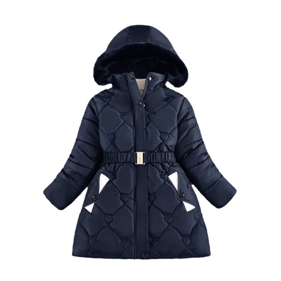 Kids Winter Coat,Kids Puffer Jacket with Pocket Zip up Hooded Coat Long Sleeve Windproof Boys' Hooded Winter Coat Boys Jackets Size 7-8 Years
