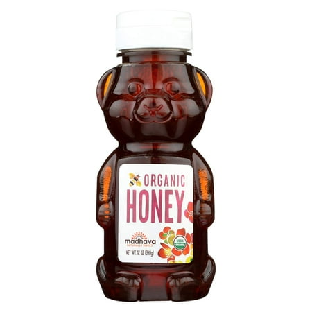 Madhava Organic Bear Honey  12 Ounce -- 6 per case.