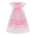thumbnail image 3 of IBTOM CASTLE Girls Ice Queen Elsa Princess Dress Sequin Snow Cloak Kids Halloween Party Cosplay Christmas Carnival Fancy Dress Up 2-3 Years Gradient Pink, 3 of 8