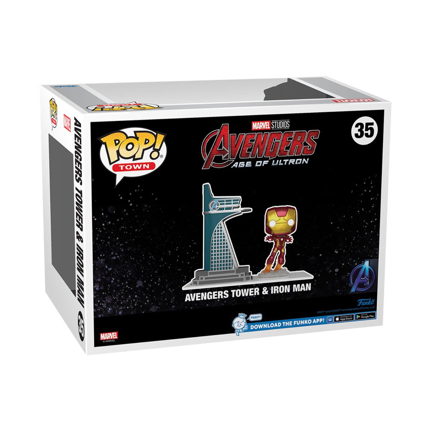 Avengers 2 Iron Man with Tower GITD Pop! Town, Not Mint