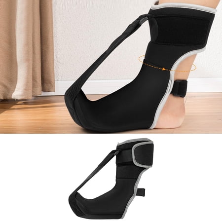 Plantar Fasciitis Night Splint Sock Adjustable Foot Drop Arch Support Brace Breathable Sleeping Foot Stretcher For Flat Feet Heel Pain Relief(Black-19X14X6Cm)
