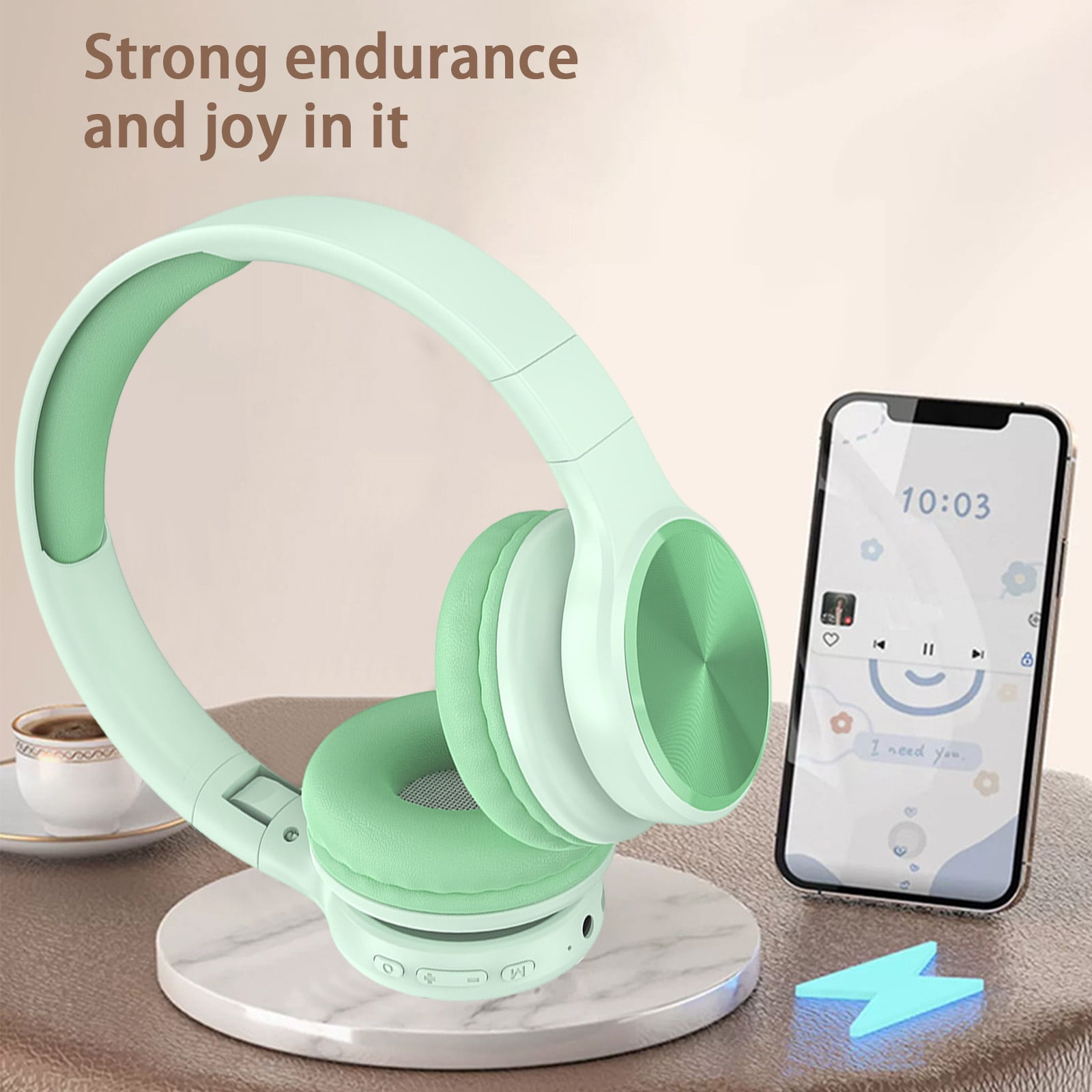 Weloille Around-Ear Bass Gaming Headset Surround Sound Headphones With Noise Cancelling Microphone Bluetooth