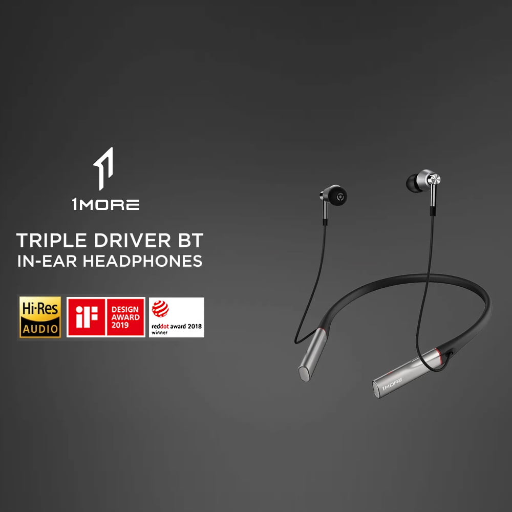 1MORE E1001BT-SILVER Triple Driver Bt In-Ear Headphones Bluetooth Earphones With Hi-Res Ldac Wireless Sound Quality