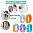 thumbnail image 3 of 2 Pcs Pops Bubble Simple Dimple Toy Fidget Colorful Silicone Bracelet Anxiety Sensory Band, Gold Powder, 3 of 7