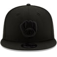 thumbnail image 2 of New Era MLB 9FIFTY Gorra ajustable con logo primario del equipo, color negro, talla única - Milwaukee Brewers Black, 2 of 5