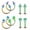 C, variant on 8PCS 20G Spikes Circular Barbell Horseshoe Lip Nipple Septum Hoop Ring Earring-A
