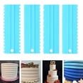 thumbnail image 2 of Cream Scraper Plastic Double Sided Tooth Cake Scraper Double-sided Cake Cream Smoothers DIY Baking Tools Cake Decorating Comb, 2 of 10