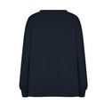 thumbnail image 6 of Women Long Sleeve Thermal Tops Fleece Cotton V Neck Pullover Sweater Basic Sweatshirt with Chest Pocket (S, Navy), 6 of 7