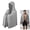 Grey, variant on Cooling Beach Towel Poncho, Quick Dry Wearable Towel Wrap with Sun Shield, Lightweight Cooling Towel for Outdoor Sports