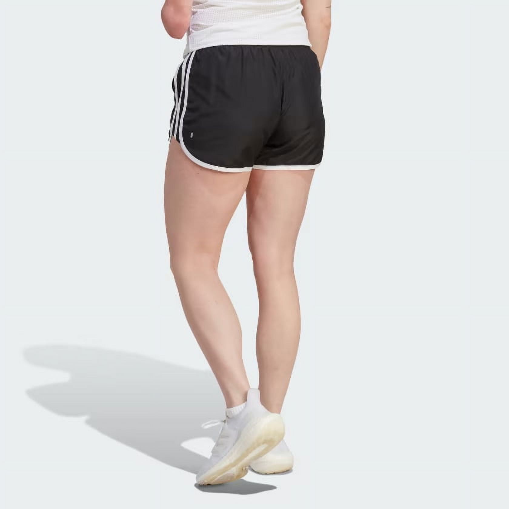 Adidas Women's Marathon 20 Running Shorts Black White photo 3