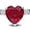 Ruby, variant on Lab Created Gemstone Tennis Necklace in Sterling Silver