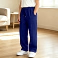 thumbnail image 2 of Glisme Big Boys Sweatpants Athletic Pants Straight Leg With Pockets And Drawstring Fall Casual Boys Baggy Trousers Size 9-10 Y, 2 of 8
