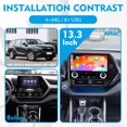thumbnail image 5 of Para Toyota Highlander 2021 2023 Multimedia Android Car Radio Pantalla Automotriz Carplay Monitor de unidad principal Navegación GPS Actualización, 5 of 5