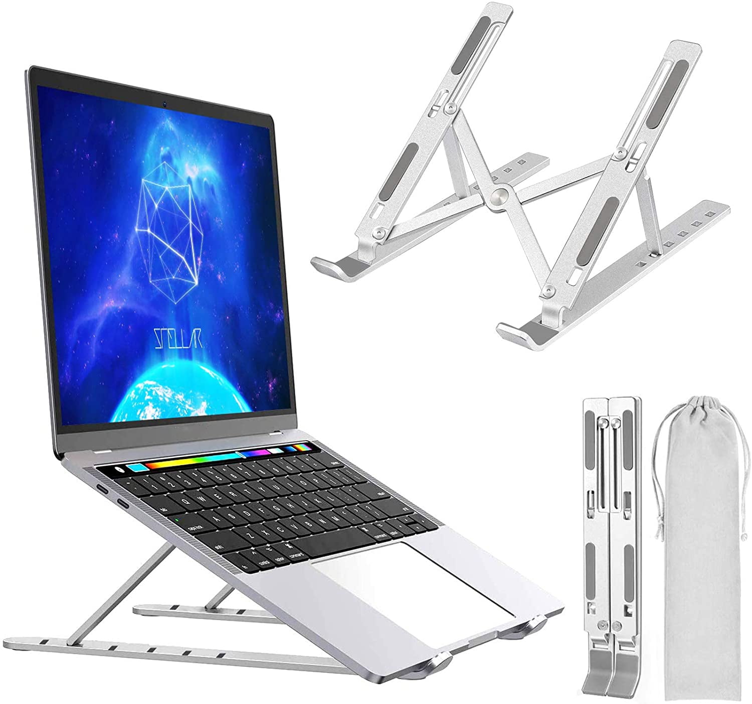 Portable Laptop Stand for Desk Adjustable Foldable Aluminum Laptop
