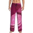 thumbnail image 2 of Lsque Sparkling Pink Toilet Print Men's Pajama Pants, Lounge Pant - Comfortable Home Wear,Elastic Waistband, Stylish Design-Small, 2 of 9