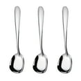 thumbnail image 1 of Cucharas cuadradas de acero inoxidable, cucharas de arroz, cucharas de sopa, pulidor de espejo, cubiertos, juego de 3 (plata), 1 of 5